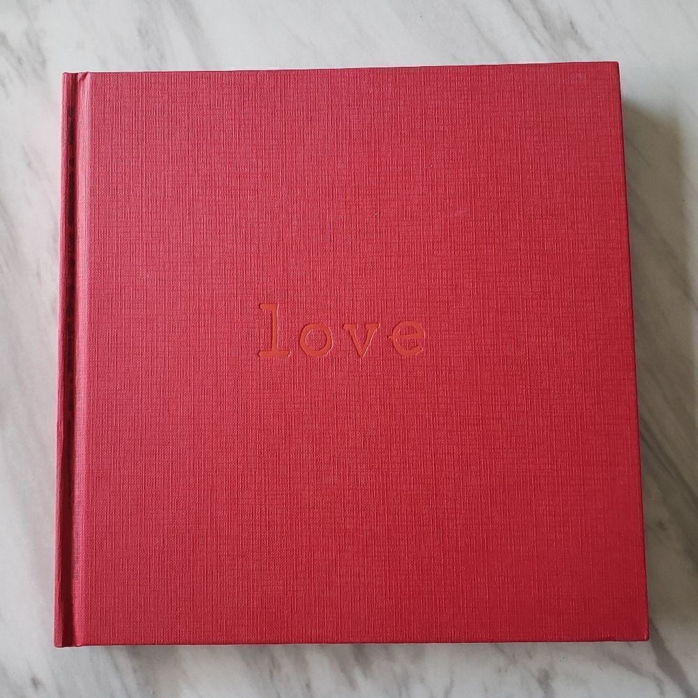 Chic Red LOVE Book for House Decor Accents